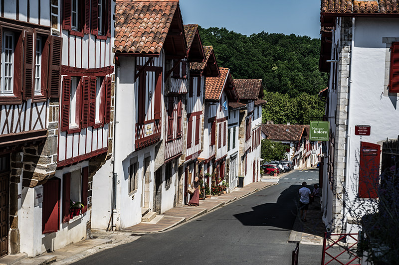 Row of houses in La Bastide-Clairence