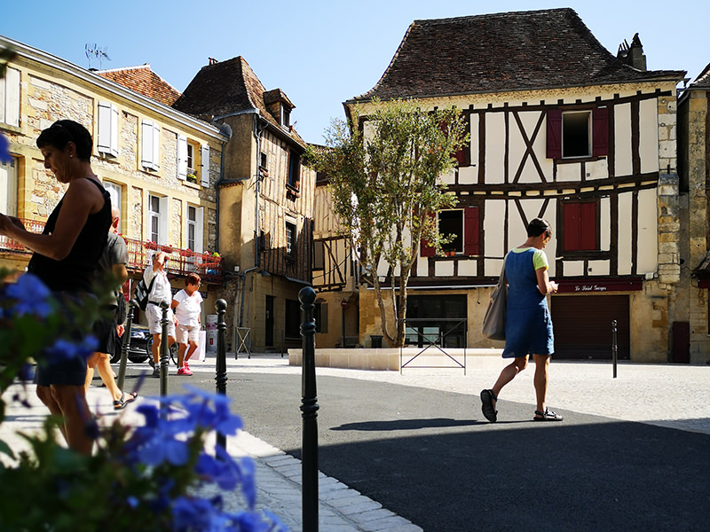 Half-timbered houses in Bergerac