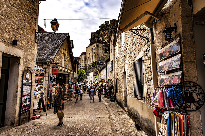 Village center of Rocamadour