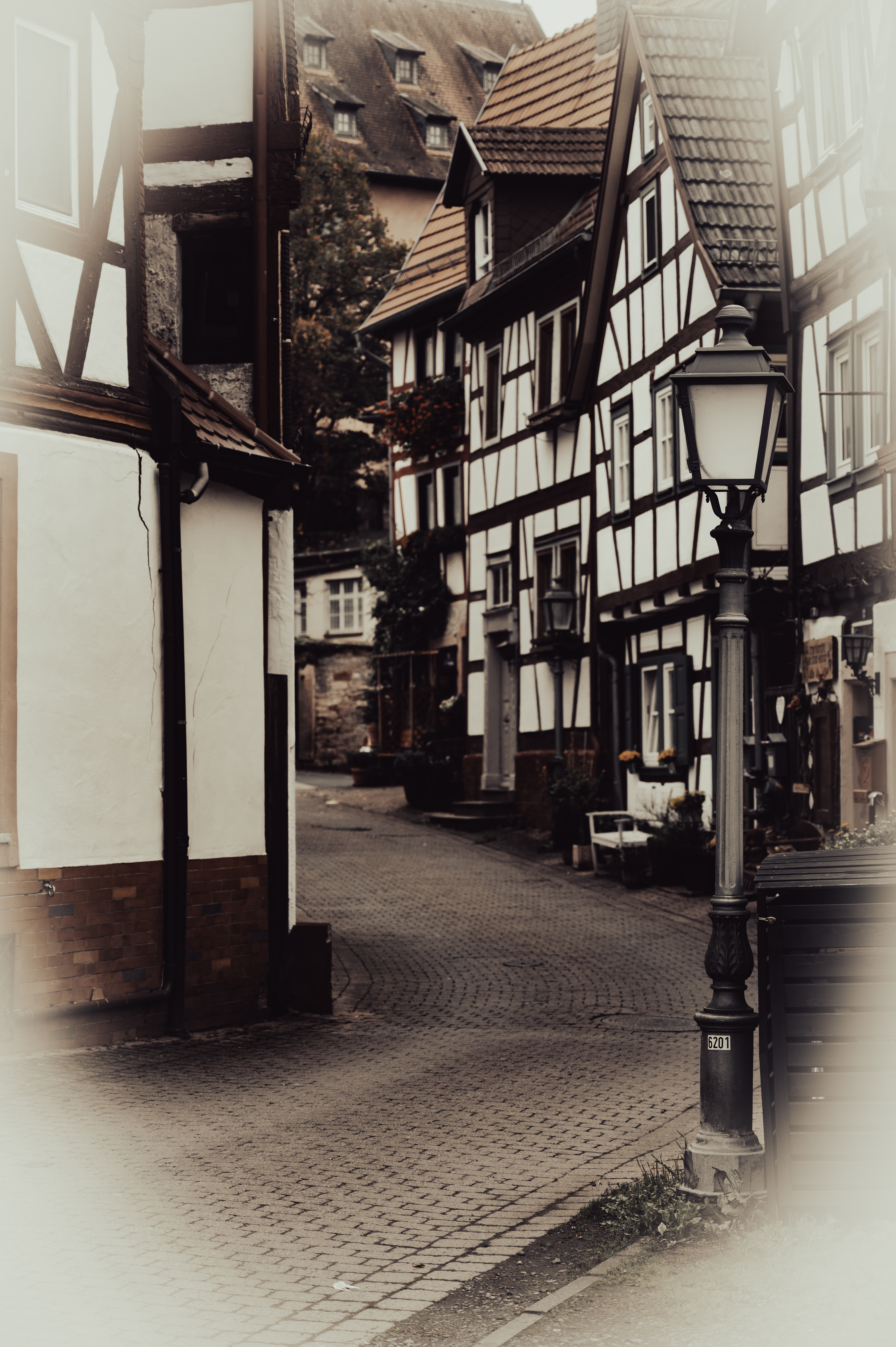 Half-timbered architecture in the Bad Orb old town