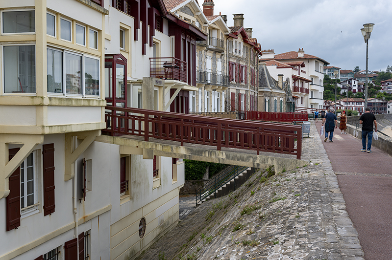 Houses by the sea wall