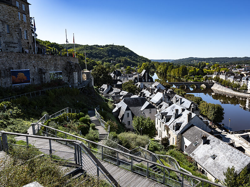 View of the old town and Vézère