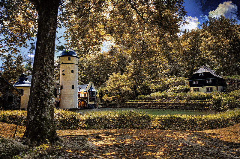 The moated castle in the Spessart