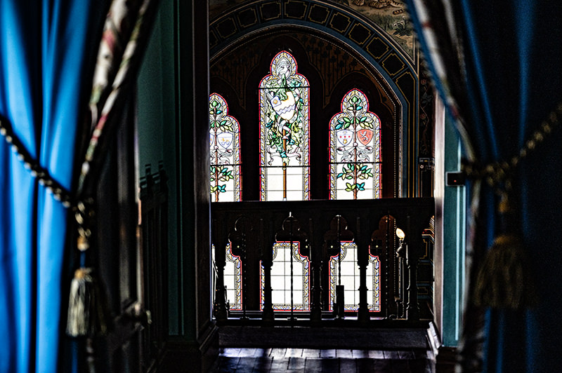 Burg, Treppenhaus, Wandgemälde | © Bert Schwarz 2023