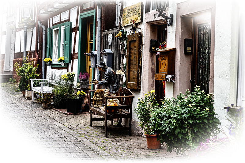 Strasse, Bad Orb, Hauseingänge | © Bert Schwarz 2024