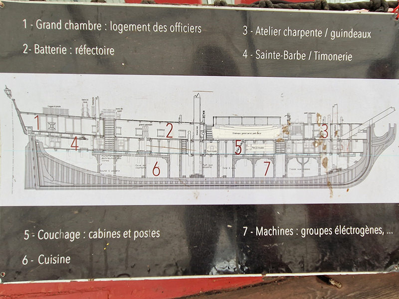 L'Hermione ship's plan | © Bert Schwarz 2023